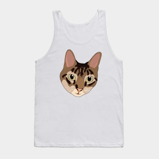 Cute Tabby Cat Tank Top